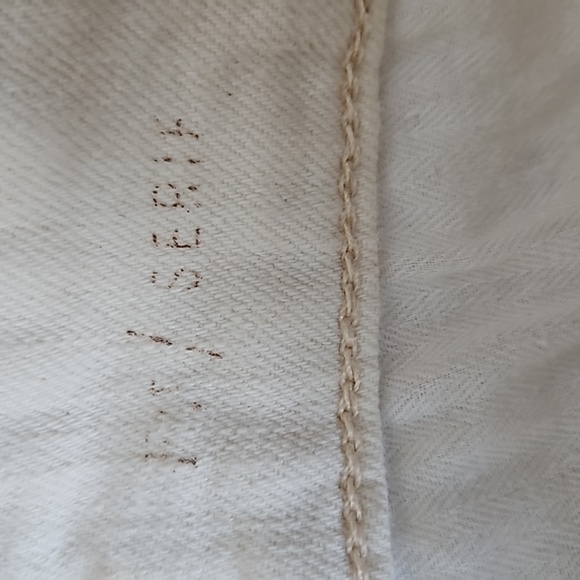 Anthropologie Pilcro SERIF Cream Moto  Jeans - Picture 9 of 13